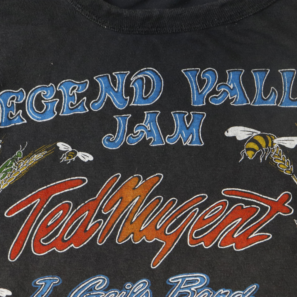 Vintage 80s Ted Nugent Legend Valley Jam Graphic T-Shirt Size M - Picture 2 of 8